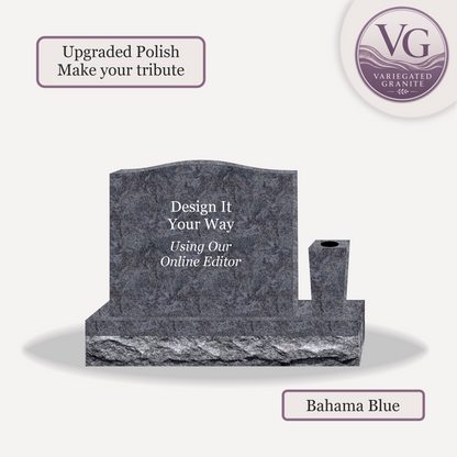Upright Monument With 1 Vase – 24x6x20 upright on 36x12x6 Base