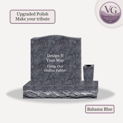 Upright Monument With 1 Vase – 24x6x24 upright on 36x12x6 Base