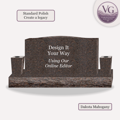 Companion Monument With 2 Vases – 42x6x22 upright on 60x12x6 Base