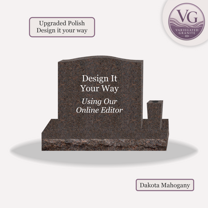 Upright Monument With 1 Vase – 28x6x24 upright on 42x12x6 Base