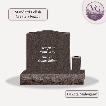 Upright Monument With 1 Vase – 24x6x24 upright on 36x12x6 Base