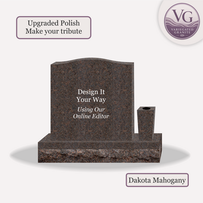 Upright Monument With 1 Vase – 24x6x24 upright on 36x12x6 Base
