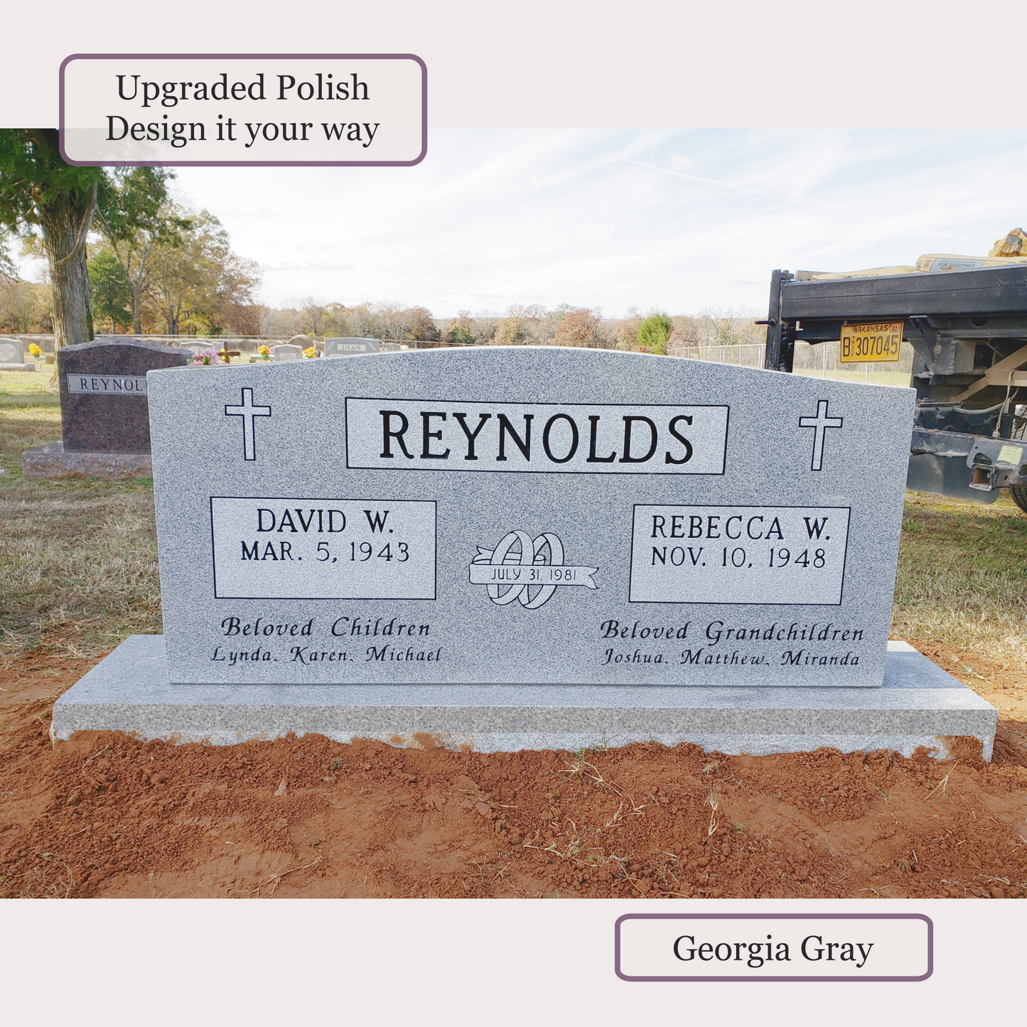 Companion Monument – 48x6x22 upright on 60x12x6 Base