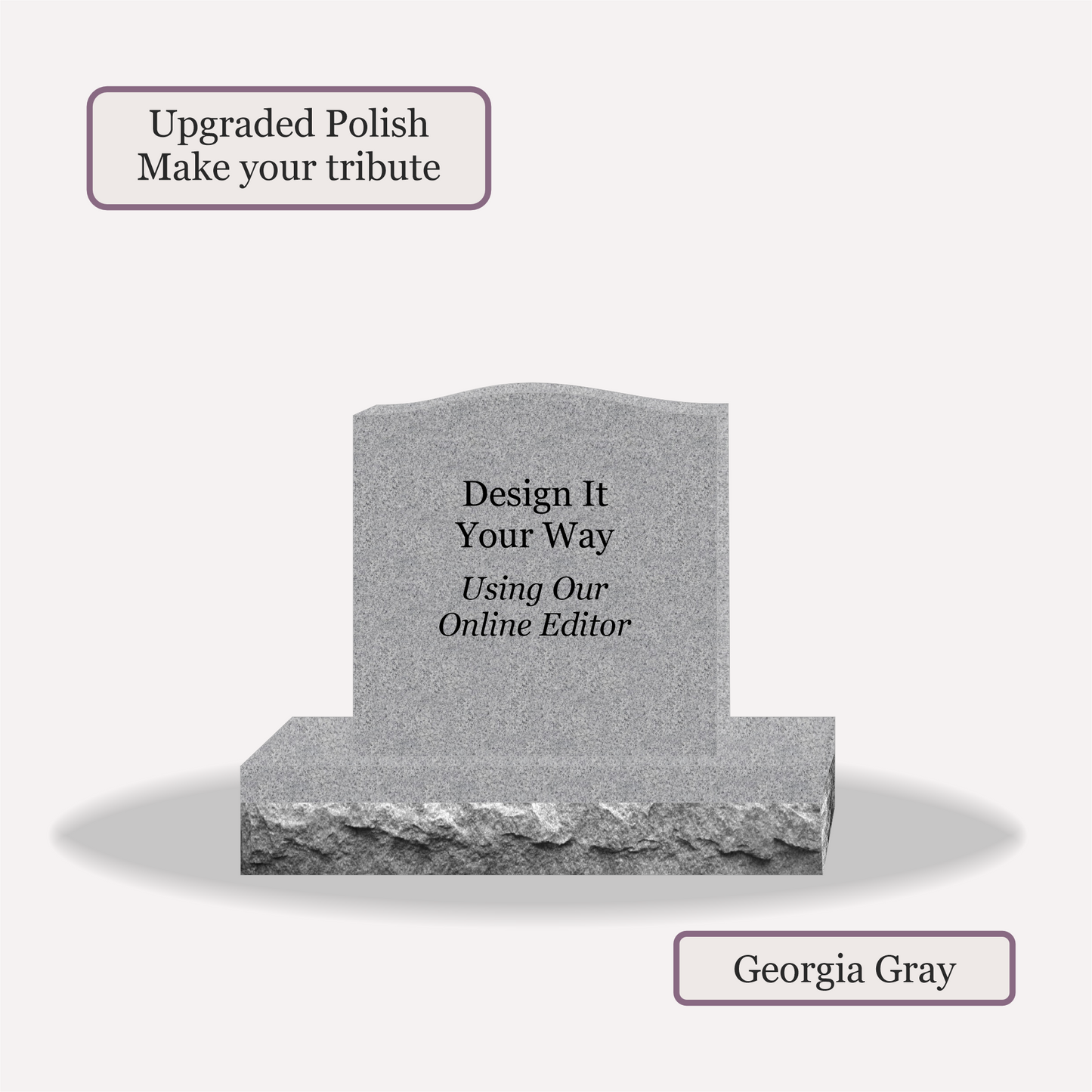 Upright Monument – 20x4x20 upright on 32x8x6 Base