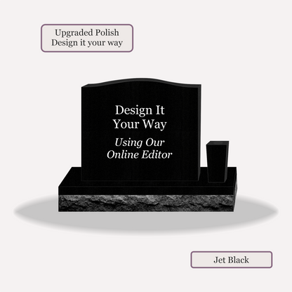 Upright Monument With 1 Vase – 28x6x24 upright on 42x12x6 Base