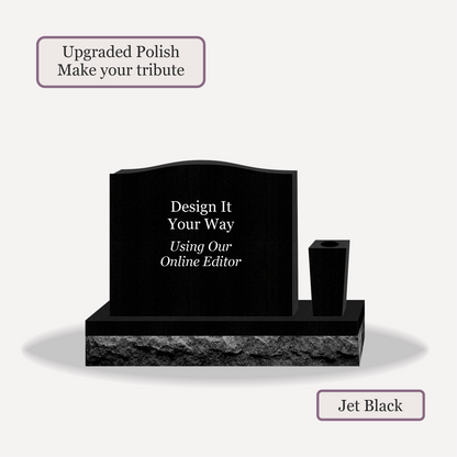 Upright Monument With 1 Vase – 24x6x20 upright on 36x12x6 Base