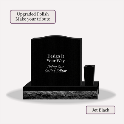 Upright Monument With 1 Vase – 24x6x24 upright on 36x12x6 Base